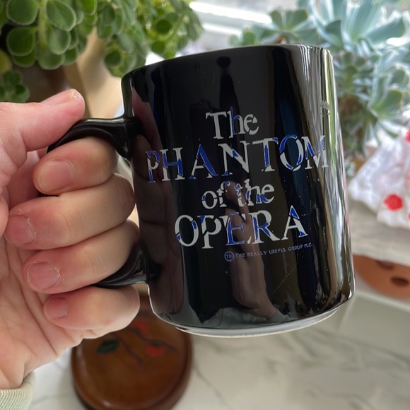 The Phantom Of The Opera Coffee Black Mug Vintage 1986 - Picture 3 of 6